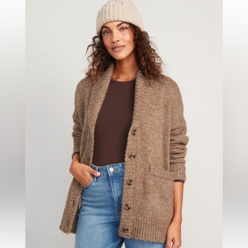 NWT Heathered Cozy Shawl Cardigan Sweater Size Small